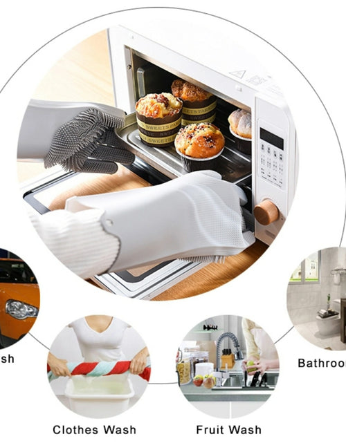 Load image into Gallery viewer, Glove Brush Washing Gloves Silicone kitchen Cleaning Scrubbing Glove
