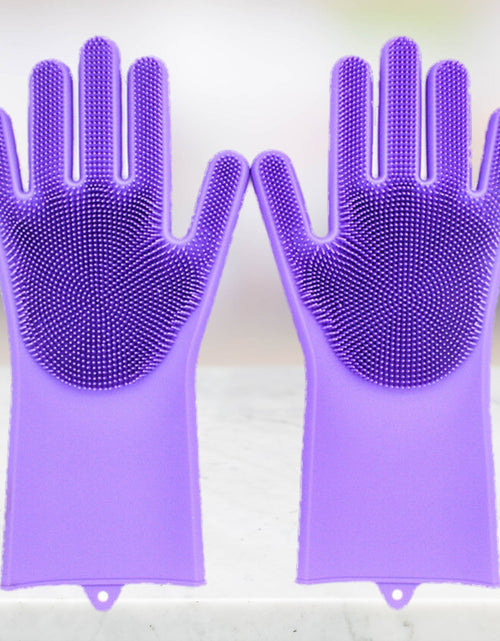 Load image into Gallery viewer, Glove Brush Washing Gloves Silicone kitchen Cleaning Scrubbing Glove
