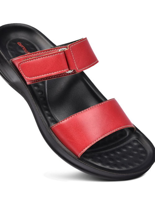 Load image into Gallery viewer, Aerothotic Rustic Women&#39;s Velcro Strap Slide Sandals
