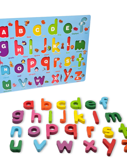 Load image into Gallery viewer, Zunammy Wooden Alphabet Puzzle Board &amp; Number Educational Learning Toy
