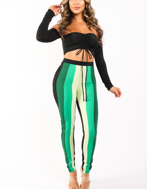 Load image into Gallery viewer, Casual Leggings And Matching Off Shoulder Top Outfit Set HUNTER
