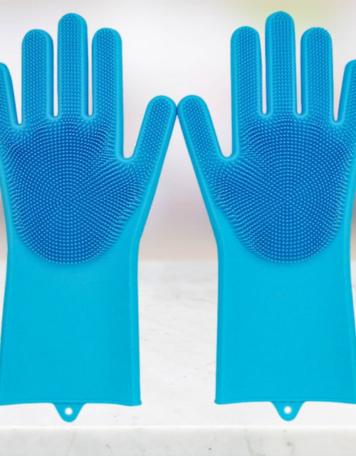 Load image into Gallery viewer, Glove Brush Washing Gloves Silicone kitchen Cleaning Scrubbing Glove
