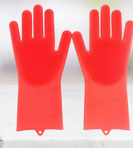 Glove Brush Washing Gloves Silicone kitchen Cleaning Scrubbing Glove