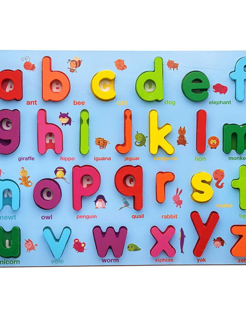 Load image into Gallery viewer, Zunammy Wooden Alphabet Puzzle Board &amp; Number Educational Learning Toy
