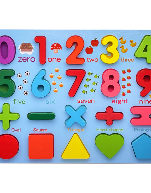 Load image into Gallery viewer, Zunammy Wooden Alphabet Puzzle Board &amp; Number Educational Learning Toy
