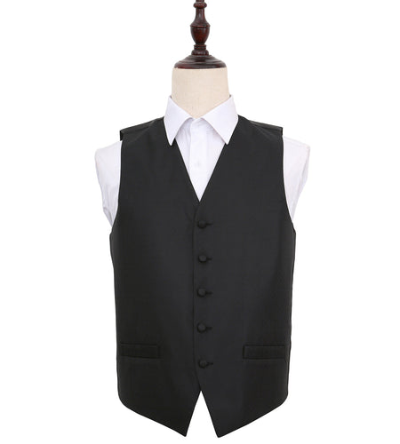 Greek Key Waistcoat - Black, 42'