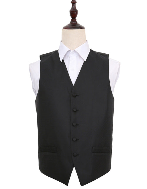 Load image into Gallery viewer, Greek Key Waistcoat - Black, 42&#39;
