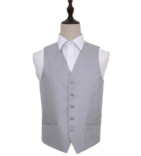 Greek Key Waistcoat - Silver, 50'