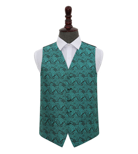 Paisley Waistcoat - Teal, 46'