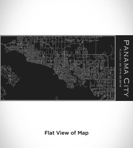 Panama City - Florida Map Insulated Bottle in Matte Black