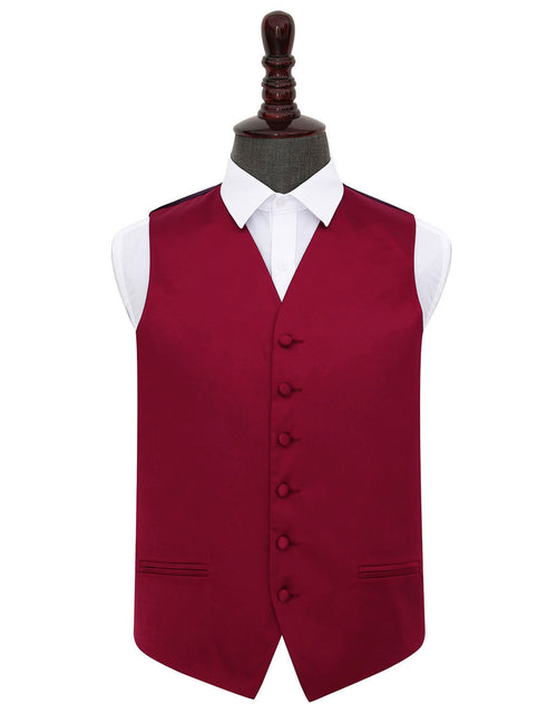 Load image into Gallery viewer, Plain Satin Waistcoat - Burgundy, 46&#39;
