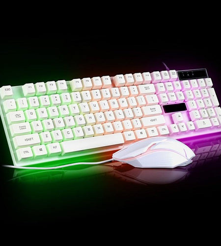Ninja Dragons White Knight Gaming Keyboard and Mouse Set