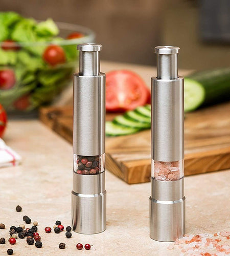 Premium Stainless Steel Salt and Pepper Spice Grinder
