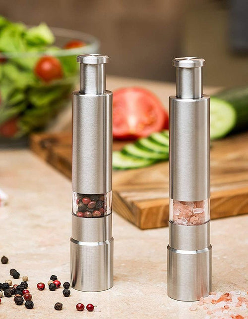 Load image into Gallery viewer, Premium Stainless Steel Salt and Pepper Spice Grinder
