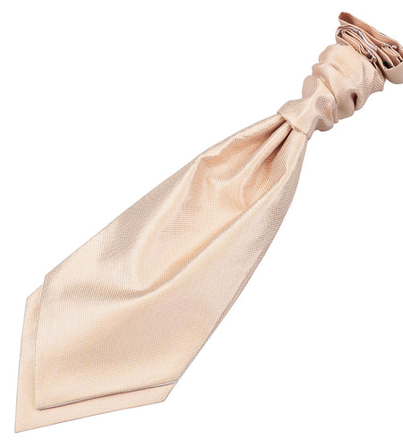 Solid Check Pre-Tied Ruche Cravat - Boys - Champagne
