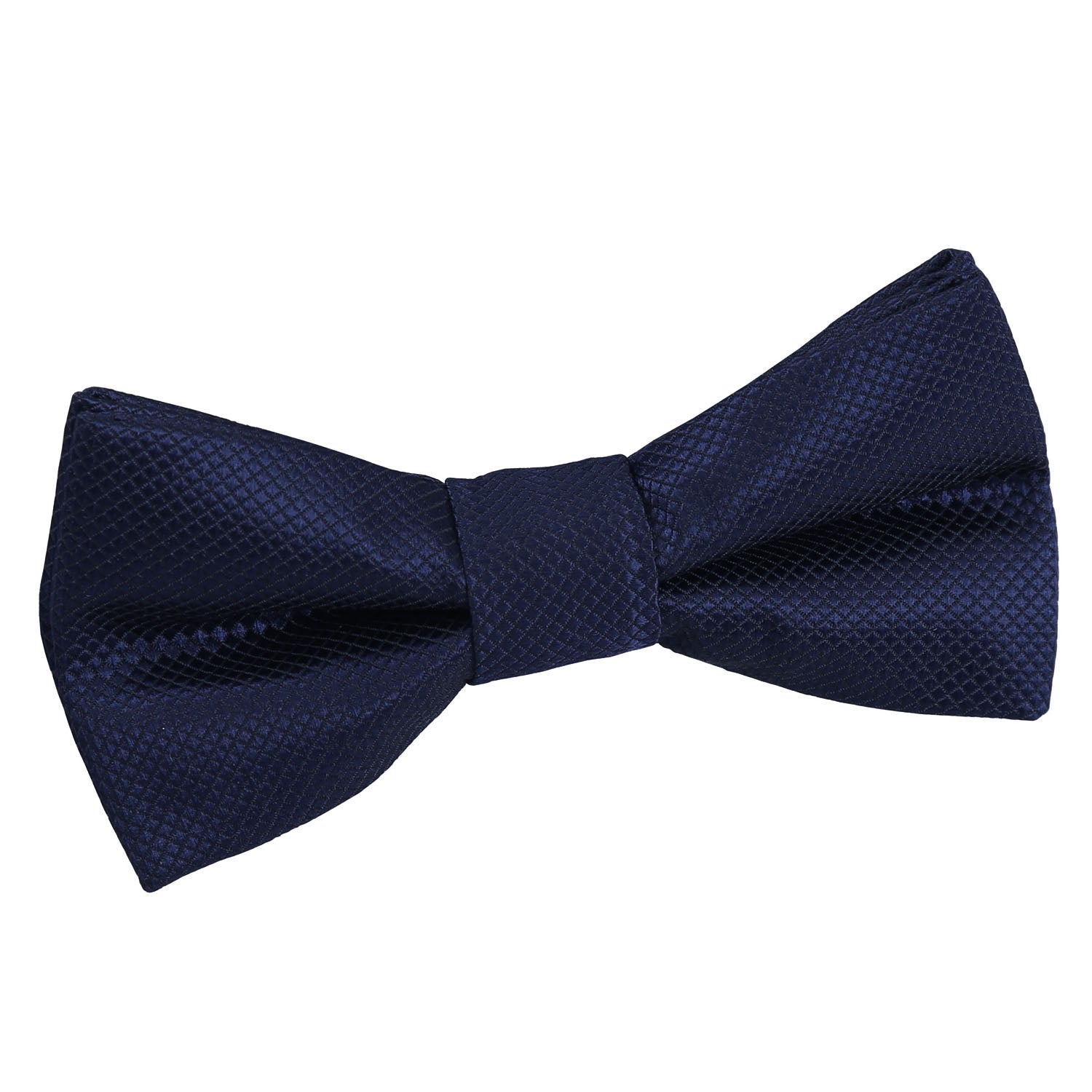 Solid Check Pre-Tied Bow Tie - Boys - Navy Blue