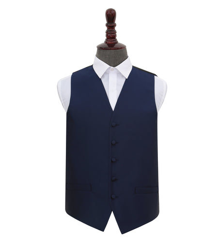 Solid Check Waistcoat - Navy Blue, 46'