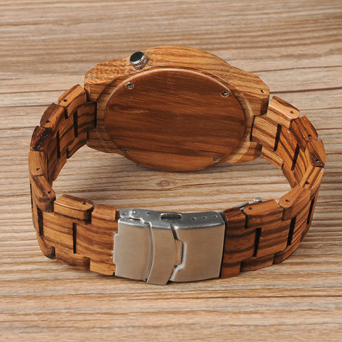 Load image into Gallery viewer, M30 Zebra Wooden Quartz Watch With Wood
