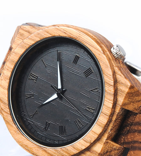 M30 Zebra Wooden Quartz Watch With Wood