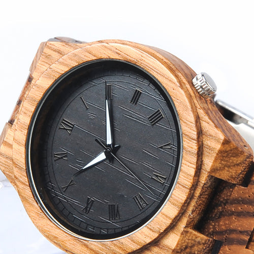 Load image into Gallery viewer, M30 Zebra Wooden Quartz Watch With Wood
