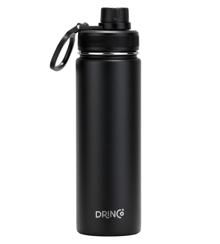 DRINCO® 22oz Stainless Steel Sport Water Bottle - Black